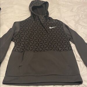 Nike Black and Gray Geometric Hoodie